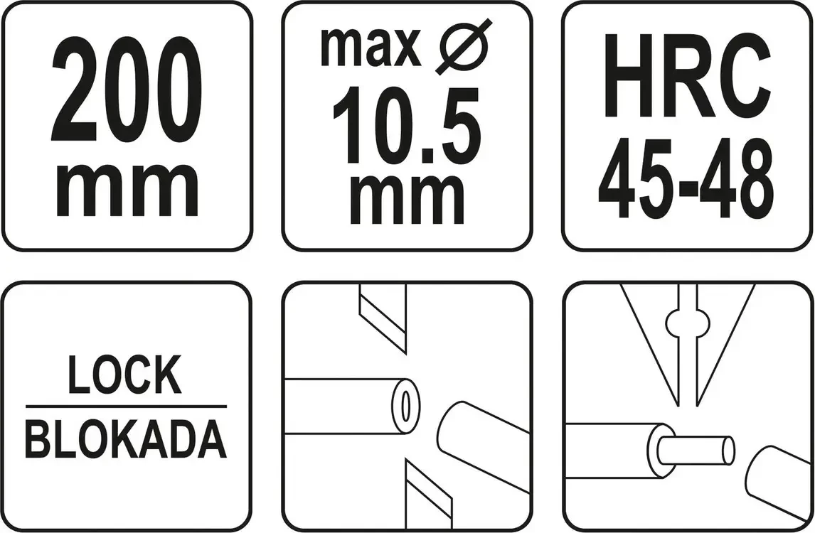 Кабелерез с съёмником изоляции YATO 200мм - фото 4 - id-p1575180299