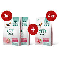 АКЦІЯ! Optimeal сухий корм для собак середніх порід — з індичкою 8КГ + 4КГ у подарунок!
