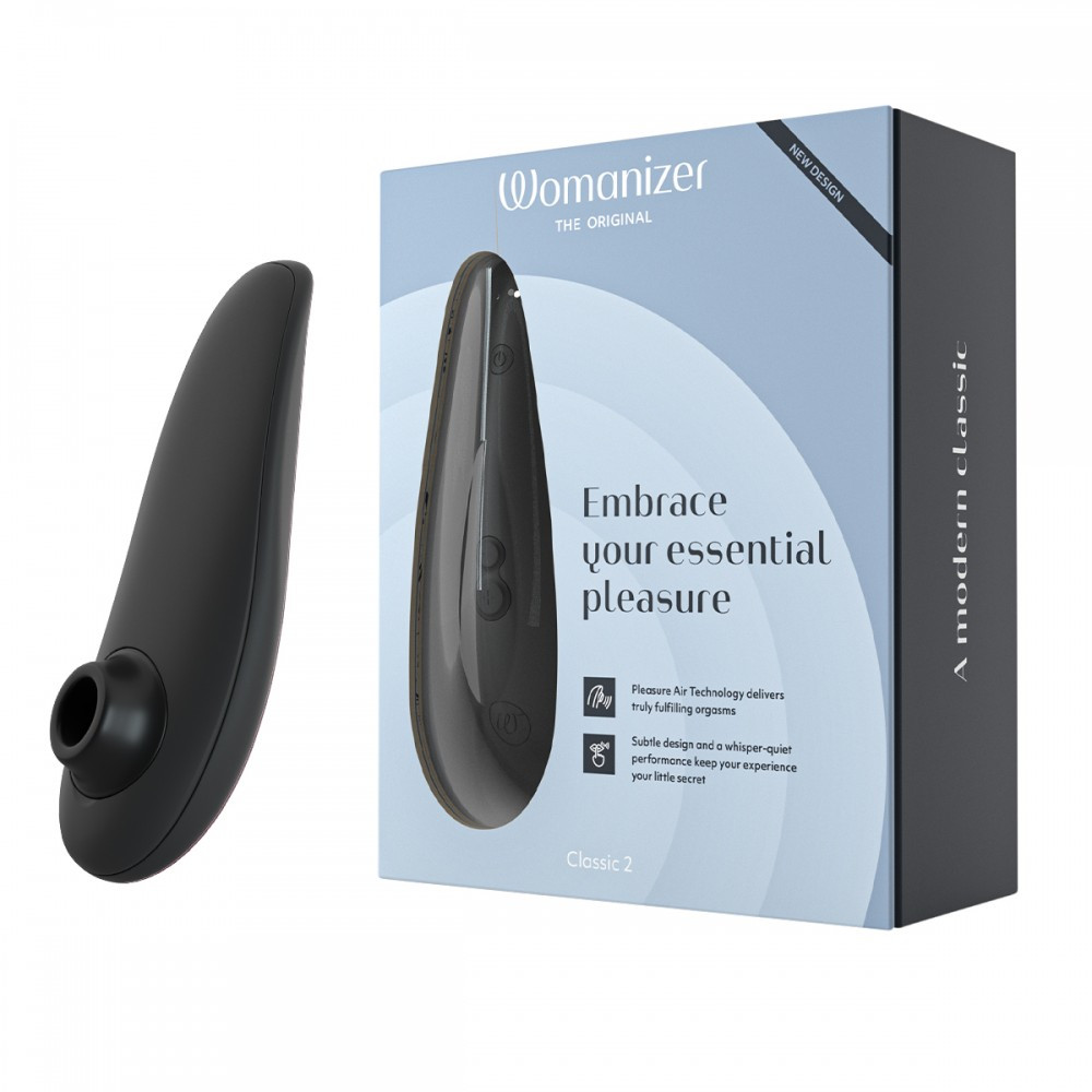Вакуумний стимулятор клітора Womanizer Classic 2 Black, фото 1