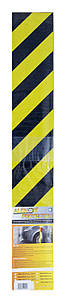 Самоклеюча захисна демпферна пластина Alenor - 1000*150*10 мм (жовто-чорна)