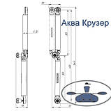 FASTen (Борика) Ex610 Подовжувач складаний 610 мм для тюнінгу човнів, колір чорний, сірий, фото 2