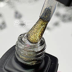 Гель-лак MOON FULL Top Glitter Gold №02 - топ для гель лаку, 8 мл.