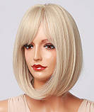 Перука каре блондинка з чубчиком термоперука, фото 2