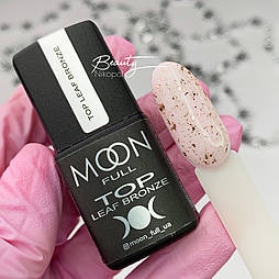 Топ для нігтів MOON FULL Top leaf bronze (без липкого шару) 8 мл.