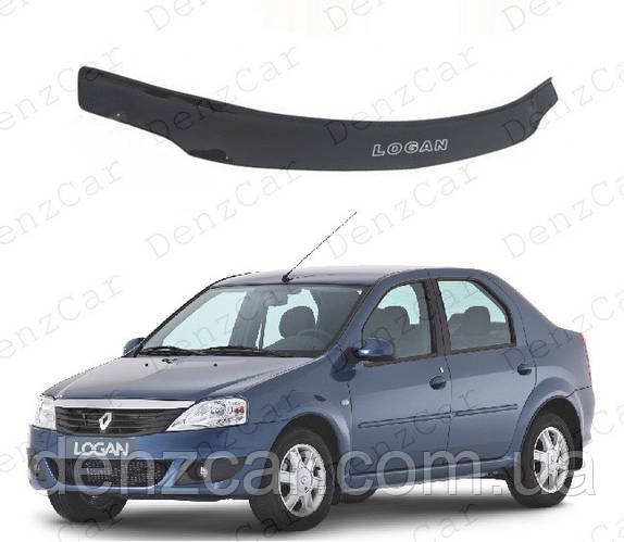 Купить Дефлектор капота Renault Logan I 2004-2012\Мухобойка Рено Логан ...