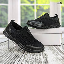 Кросівки мокасини сітка підліткові чорні SUBA на пенковой підошві 1639, фото 2