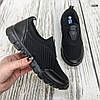 Кросівки мокасини сітка підліткові чорні SUBA на пенковой підошві 1639, фото 10