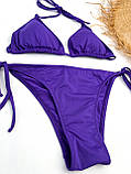Роздільний купальник шторки, фіолетового кольору S/М, фото 4