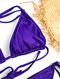 Роздільний купальник шторки, фіолетового кольору S/М, фото 6