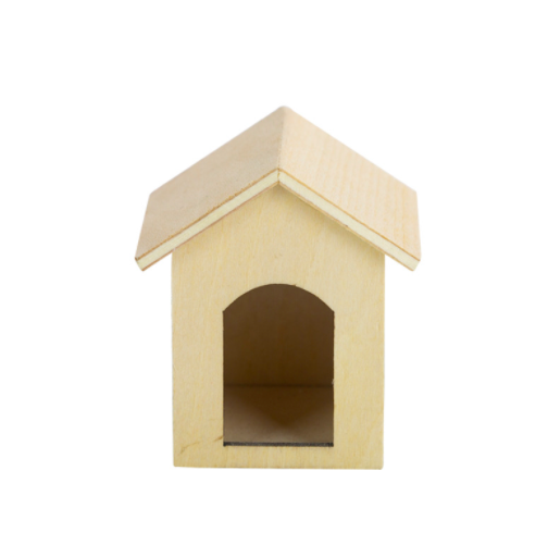 Мініатюра Будка для собаки 6*5.2*5.3 см під фарбування, фото 1