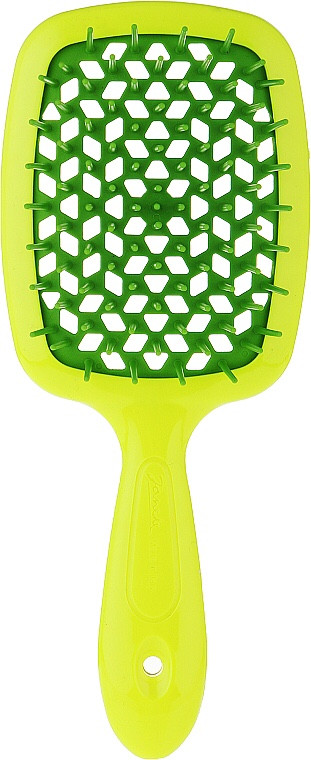 Щітка для волосся Superbrush Janeke жовта зелена серединка, фото 1