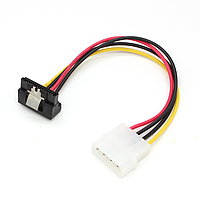 Кабель живлення внутрішній MoleX-SATA 15p M/F Delock(70.06.0121) 0.15m SATA 90°вниз 4pin Latch