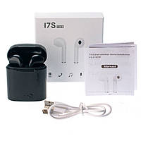 Бездротові навушники i7S TWS з боксом для заряджання (Black)