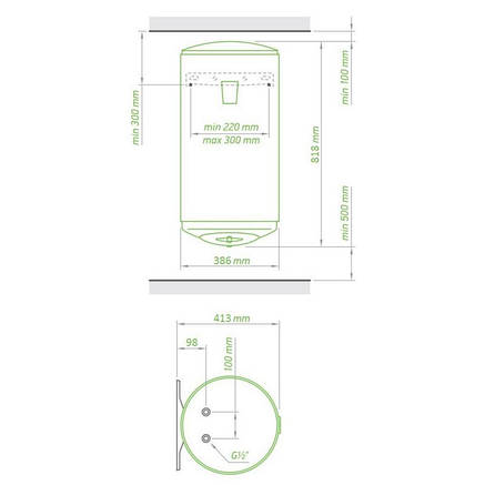 Водонагрівач Tesy Anticalc Slim 50 л, сухий ТЕН 2x0,8 кВт (GCV503516DD06TS2RC) 304132, фото 2