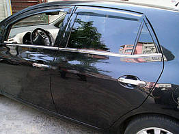 Молдинг скла Omsa Line для Toyota Auris 2007-2012 (4 шт нержавійка)