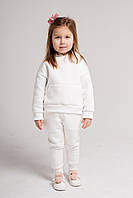 Модный теплый детский спортивный костюм для детей, мальчика, девочки Белый 104