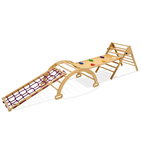 Детский спортивный комплекс Альпинист-4 дерево бук лак (ТМ SportBaby)