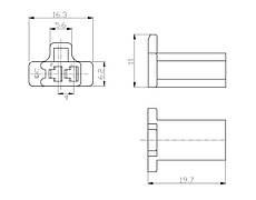 Роз'єм DJ7021A-2.8-21 тато 2 pin з кабелем 10 см