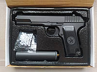 Дитячий металевий пістолет Galaxy G 33 A Пістолет ТТ "Тульський - Токарєв" з глушником