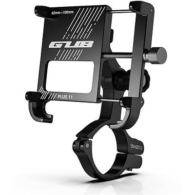Металевий тримач для смартфона на кермо велосипеда / самоката GUB PLus 11, чорний