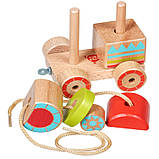 Дерев'яна іграшка "пірамідка-паровозик" ТМ Lucy&Leo арт. LL157, фото 4