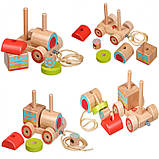 Дерев'яна іграшка "пірамідка-паровозик" ТМ Lucy&Leo арт. LL157, фото 5