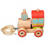 Дерев'яна іграшка "пірамідка-паровозик" ТМ Lucy&Leo арт. LL157, фото 6