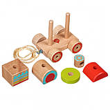 Дерев'яна іграшка "пірамідка-паровозик" ТМ Lucy&Leo арт. LL157, фото 7