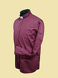 Сорочка для священного бордового кольору з довгим рукавом, фото 3