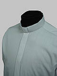 Сорочка для священників білого кольору з довгим рукавом, фото 2