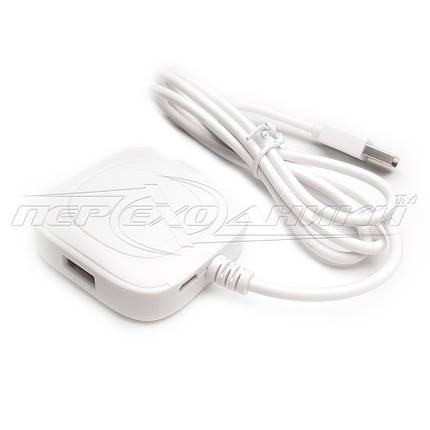 USB 2.0 Hi-Speed HUB  ( хаб, разветвитель ) на 4 порта , белый, фото 2