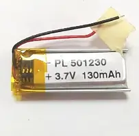 Батарея 130mah 3.7V 501230 Літій-Полімер Акумулятор для Bluetooth Гарнітури