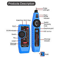 NF-810 трасошукач NOYAFA, шукач прихованої проводки, PoE-тест, фото 4