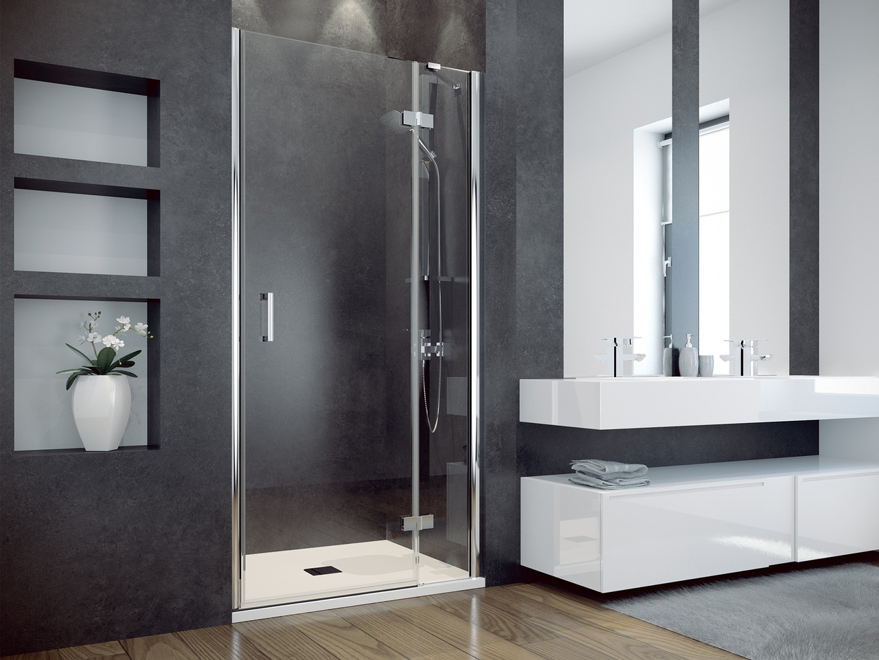 Двері для душу Viva 100x195 BESCO  DVL-100-195C