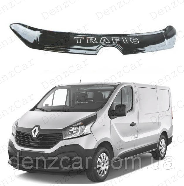 Дефлектор капота RENAULT Trafic III 2014-\Мухобойка Рено Трафік