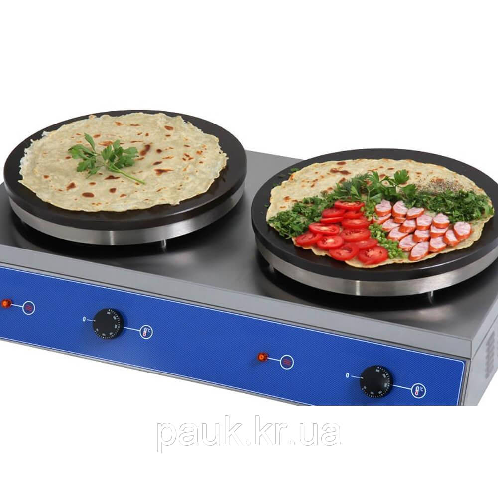 Електрична млинниця БЛ-2-400, професійна млинниця двопостова, сковорода для млинців електрична подвійна, фото 1