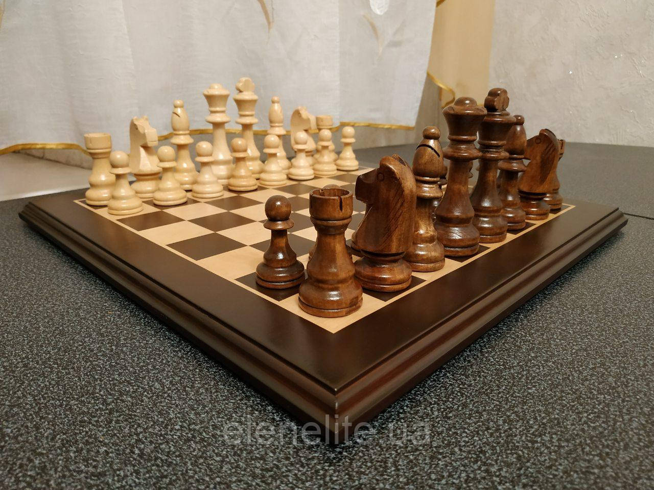 Классическая Шахматная Доска и Шахматные Фигуры "Staunton". Ручная ...
