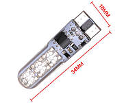 Лампочки T10 RGB 5050 SMD світлодіодні автомобільні 12 V 2 шт. 2 шт.