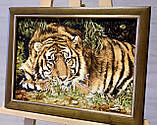 Картина из янтаря " Тигр " картина з бурштину тигр, фото 3