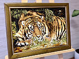 Картина из янтаря " Тигр " картина з бурштину тигр, фото 2