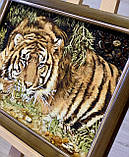 Картина из янтаря " Тигр " картина з бурштину тигр, фото 5
