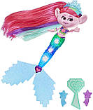 Тролі Інтерактивна техно русалока Поппі Розочка Русалка TrollsTopia Techno Mermaid Poppy Doll, фото 3