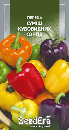 Насіння Перець Суміш кубоподібних сортів, 0,2 г, Seedera, фото 1