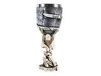 Кубок серебряный со скелетом 3D Gothic