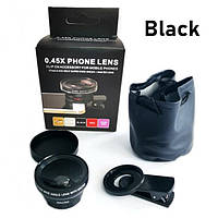 Deluxe Lens Clip Kit 2 in 1(APL-0.45WM),набор линз,объективов для телефона ,смартфона широкоугольный макро