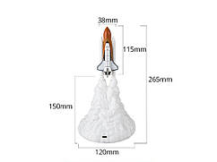 Лампа нічник Ракета світлодіодна 3D A (265 мм.)