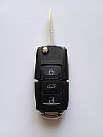 Корпус выкидного ключа для Volkswagen Passat Touran T5 Caddi Jetta Golf Galakeys 3 кнопки+паника (02-05)