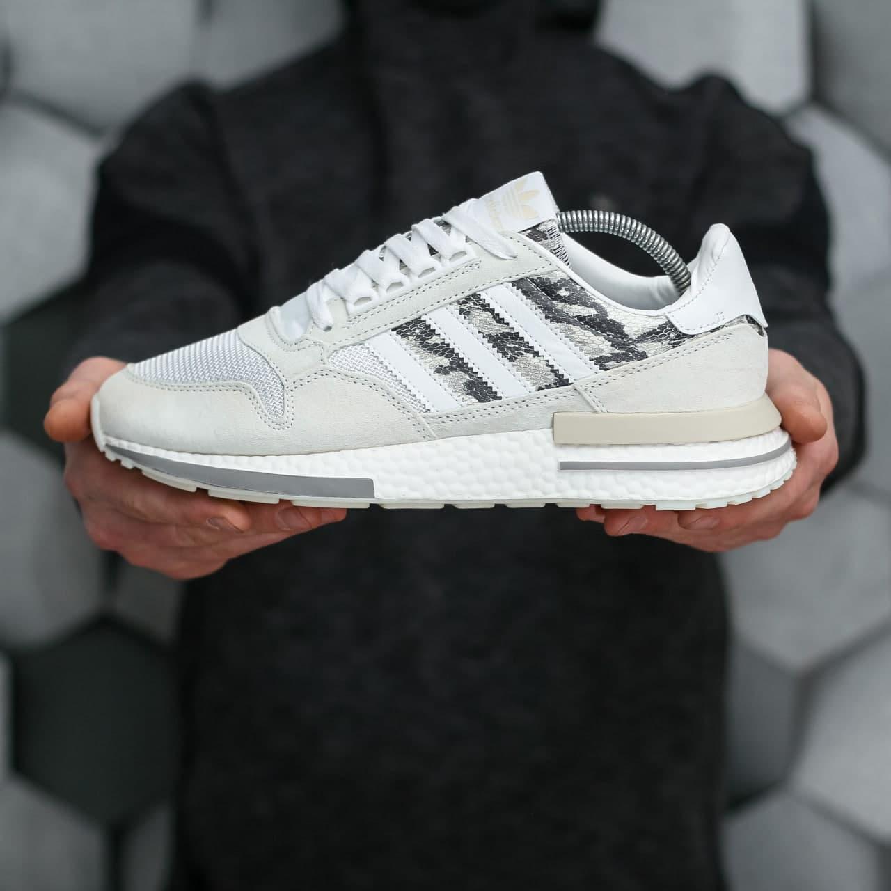 Кросівки чоловічі Adidas ZX 500 RM White Camo білі адідас осінь весна текстильні повсякденні