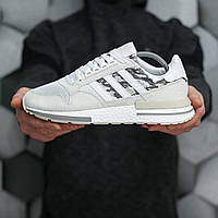 Кроссовки мужские Adidas ZX 500 RM White Camo белые адидас осень весна текстильные повседневные