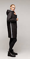 Демисезонная женская куртка Prunel черная, размеры 48-56